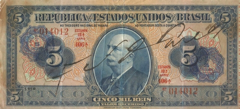 Brasil, 5000 Réis Autografada - 1936 (S406) - comprar online