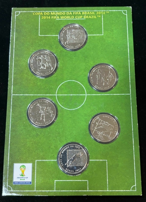 Brasil, Série Completa de Moedas da Copa do Mundo Brasil 2014 - 2 Reais (2014) - comprar online