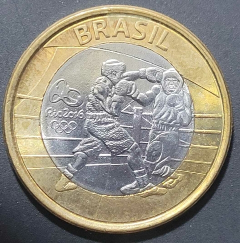 Brasil, 1 Real (2015) - Jogos Olímpicos Rio 2016, Boxe - comprar online