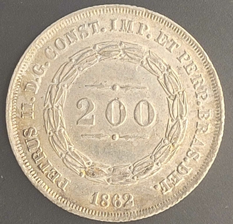 Brasil, 200 Réis - 1862 (Terceiro Sistema) - comprar online