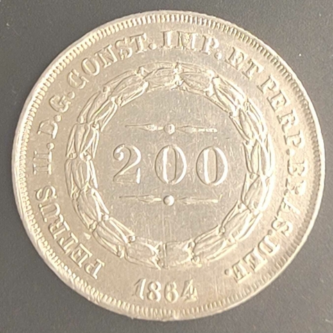 Brasil, 200 Réis - 1864 (Terceiro Sistema) - comprar online