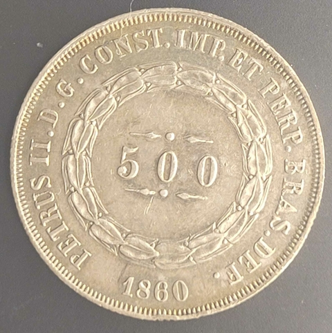 Brasil, 500 Réis - 1860 (Terceiro Sistema) - comprar online