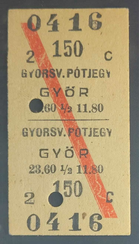 Hungria, Companhia Privada de Ferrovias Estatais Húngaras - MÁV, 1937 (Bilhete) - comprar online