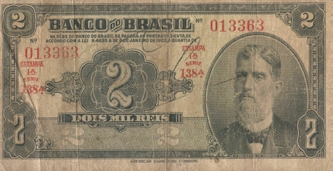Brasil, 2000 Réis Autografada - 1923 (S138A) - comprar online