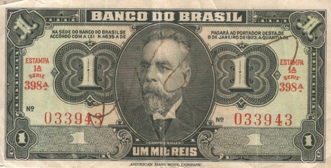 Brasil, 1 Cruzeiro* Autografada - 1944 (S398A) - comprar online