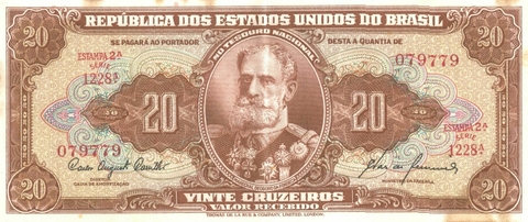 Brasil, 20 Cruzeiros - 1960 (S1228) - comprar online