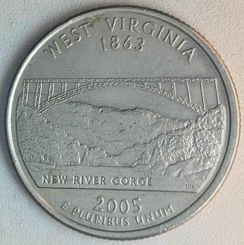 EUA, 1/4 Dollar 2005 - West Virginia (Série dos Estados Americanos) - comprar online