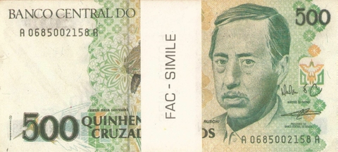 Brasil, Cédula Fantasia de 500 Cruzados Novos (FAC - SIMILE) - comprar online