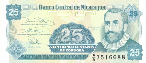 Nicaragua, 25 Centavos de Cordoba - 1991 - comprar online