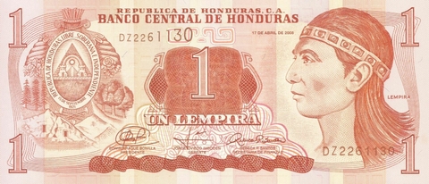 Honduras, 1 Lempira - 2008 - comprar online