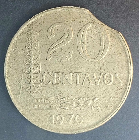Brasil, 20 Centavos 1970 - Fim de Chapa - comprar online
