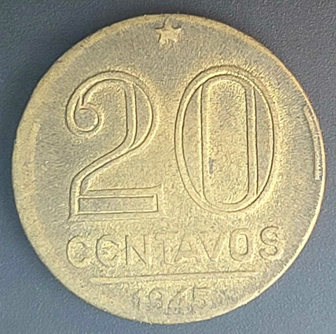 Brasil, 20 Centavos 1945 - Disco Menor (10 Centavos) - comprar online