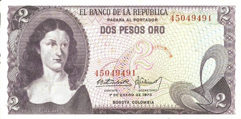 Colòmbia, 2 Pesos Oro - 1973 - comprar online