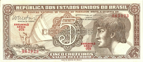 Brasil, 5 Cruzeiros - O Índio (S78) - comprar online