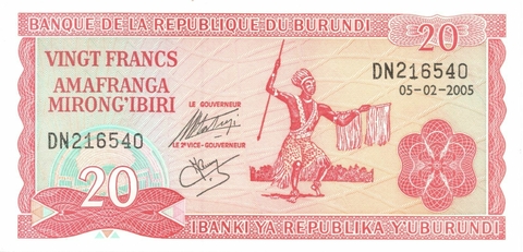 Burundi, 20 Francos - 2005 - comprar online