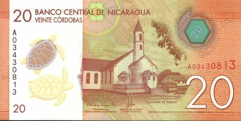 Nicarágua, 20 Córdobas (Polímero) - 2014 - comprar online