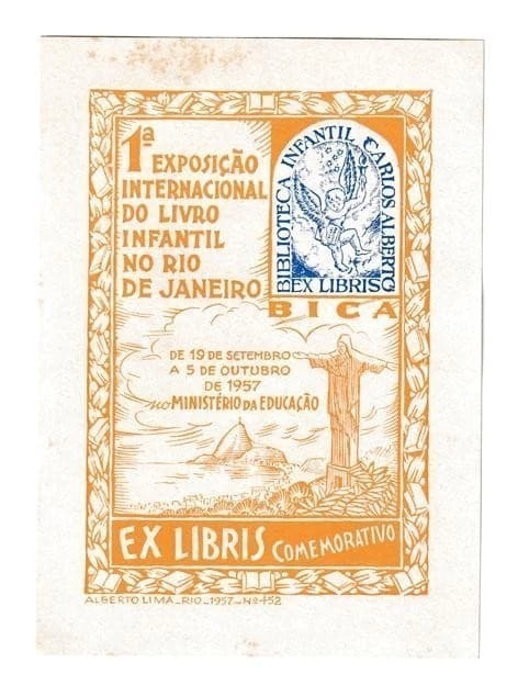 EX LIBRIS 1ª Exposição Internacional do Livro Infantil no Rio de Janeiro (1957)- Alberto Lima - comprar online
