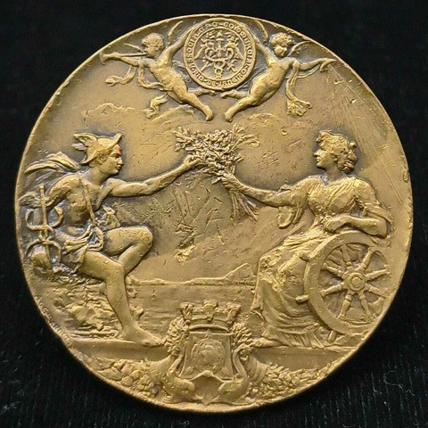 Medalha Associação Comercial do RJ, Inauguração da Rotunda (Girardet) - 1906 - comprar online