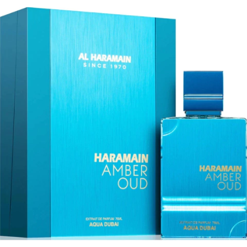 Perfume Árabe Amber Oud Aqua Dubai Al Haramain Eau de Parfum DECANT - comprar online