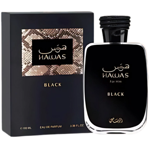 Perfume Árabe Hawas Black Rasasi Eau de Parfum DECANT - comprar online