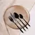 Set de 6 Cucharas de Acero Inoxidable - Elegante Negro - Concept Home