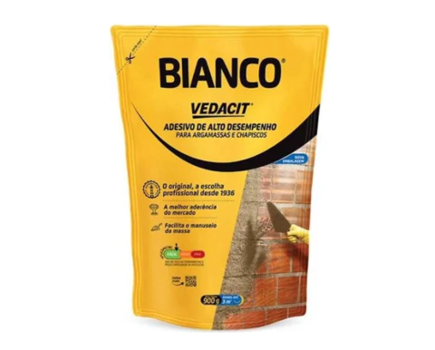 Bianco Vedacit – Adesivo Para Argamassas e Concretos – Disponível em 900 mL, 3,6 L e 18 L