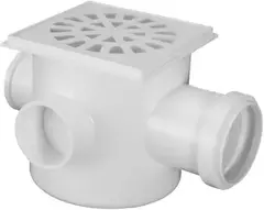 Caixa Sifonada Quadrada Branca PVC Krona para Banheiro Lavabo Esgoto