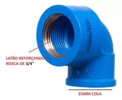 Joelho/Cotovelo LR Bucha Latão Azul 90° Krona na internet