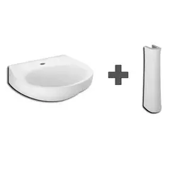 Kit Lavatório Com Coluna De Chão Logasa Branco na internet