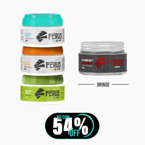 Kit Cera Mate Tutti frutti + Brilho Tutti Frutti + Maçã Verde + Cera Ultra Mate Man DE BRINDE