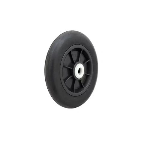 Rueda Goma y PP Negra 250mm Buje Nylon Eje 5/8" 16mm - Oxen 22385 Carro Zorra