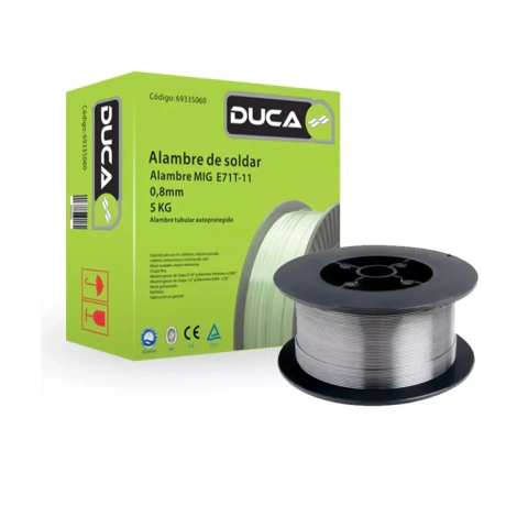 Alambre Flux Tubular para Soldar Mig Sin Gas 0.8mm x 5 Kg Duca 0,8 - 69335060