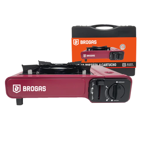 Anafe Portatil a Gas Butano Brogas 465 Rojo