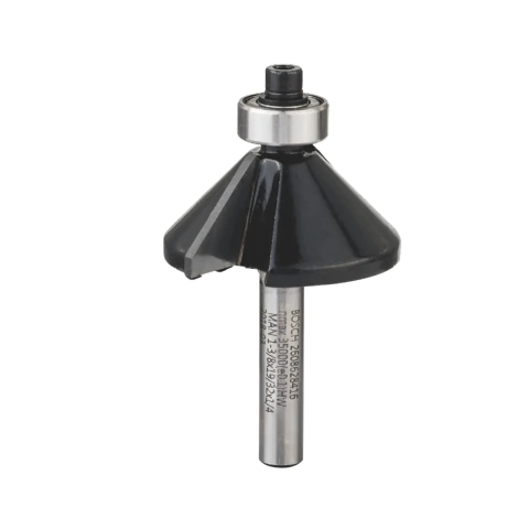 Fresa Router Bosch Biselar 45° Con Rodamiento 2608628416 Vastago 1/4" Biseladora