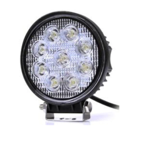 Faro Led 9 Leds 6000K 6272-MI Redondo 12v - 24v Agricola Camioneta Uso Multiple