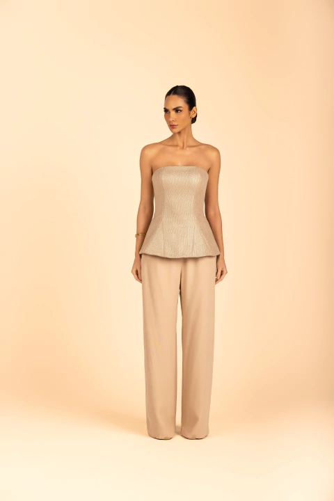 Top Gabrielle - Areia - comprar online