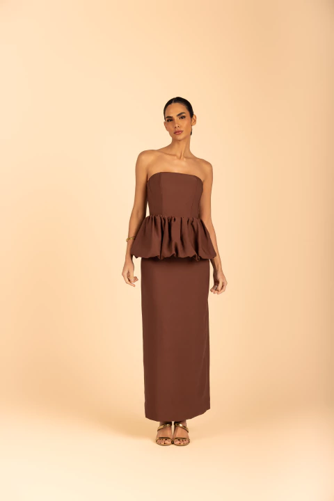 Top Cléo - Marrom - comprar online