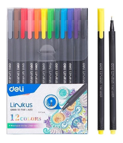 Micro Fibra Linkus Estuche 12 Colores Deli