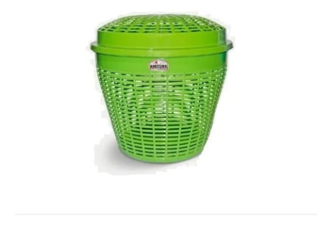 Cesto Canasto Calado Redondo Bajo C/ Tapa Art 910 Colombraro