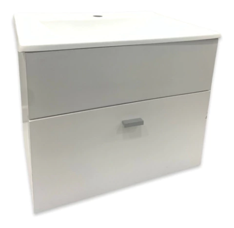 Vanitory Colgante Baño Con Bacha 40 Cm Blanco