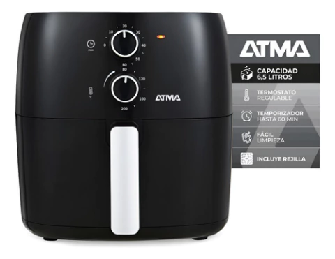 Freidora De Aire Atma Essential 1300w 6.5 Litros Color Negro