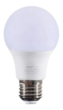 Lámpara Led Sica 7w - Clásica - Luz Día - Bajo Consumo X10u