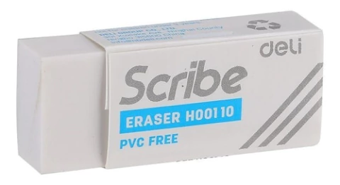 Goma De Borrar Blanca Scribe 40×17×12mm Deli