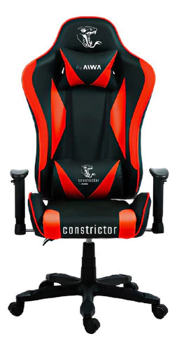 Silla Gamer Reclinable Ergonómica Constrictor Placata Roja Color Rojo Material Del Tapizado Cuero Sintético