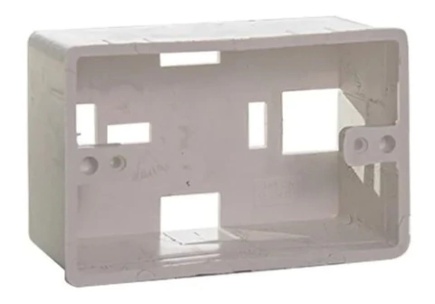 Caja Exterior Plastica 118x75x46mm Para Cablecanales Pr6002 Marfil