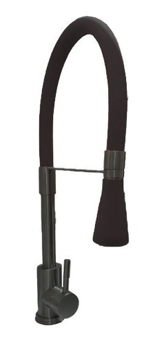 Grifería Monocomando Dallas Flexible Lluvia Negra Mozart