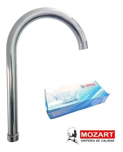 Pico J Curvo 55cm Grueso Acero Inox Para Griferia Mozart