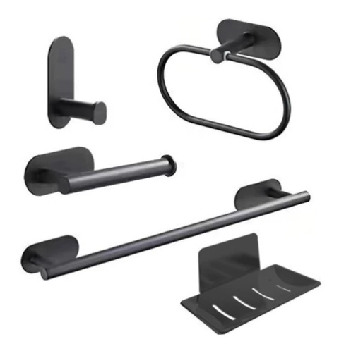 Set Accesorios Baño London 5 Piezas Negro Mozart