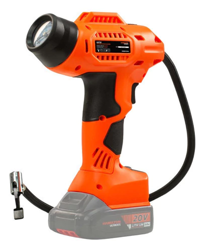 Inflador Compresor Inalámbrico De Mano 20v Hamilton Ult131