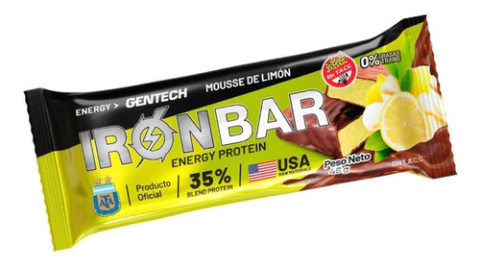 Suplemento Barra Gentech Iron Bar Proteína Mousse De Limón